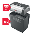 Уничтожитель (шредер) REXEL MOMENTUM X406, 4 уровень секретности, фрагменты 4х30 мм, 6 листов, 15 л, 2104569EU