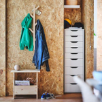 Табурет для кухни, 49х28х45, Пэрйохан, стремянка, деревянный, с полкой для хранения, IKEA