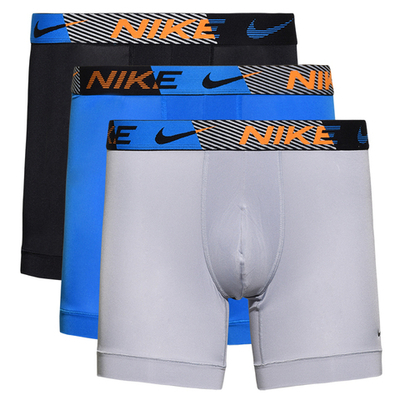 Мужские спортивные боксеры Nike Dri-Fit Essential Micro Boxer Brief 3P - collage wb/black/photo blue/wolf gre