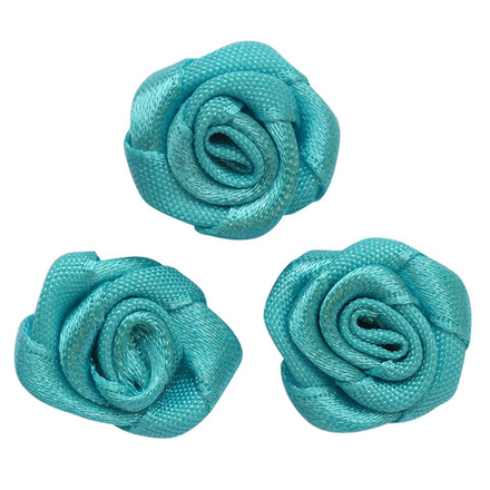 К-9081 Цветок пришивной 1,9см, цв.бирюзовый