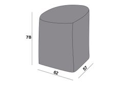 Защитный чехол на стул Марсель/Бордо/Лион, цвет серый