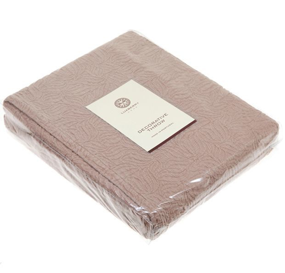 Покрывало 150х220 Luxberry Каменный цветок капучино Португалия упаковка