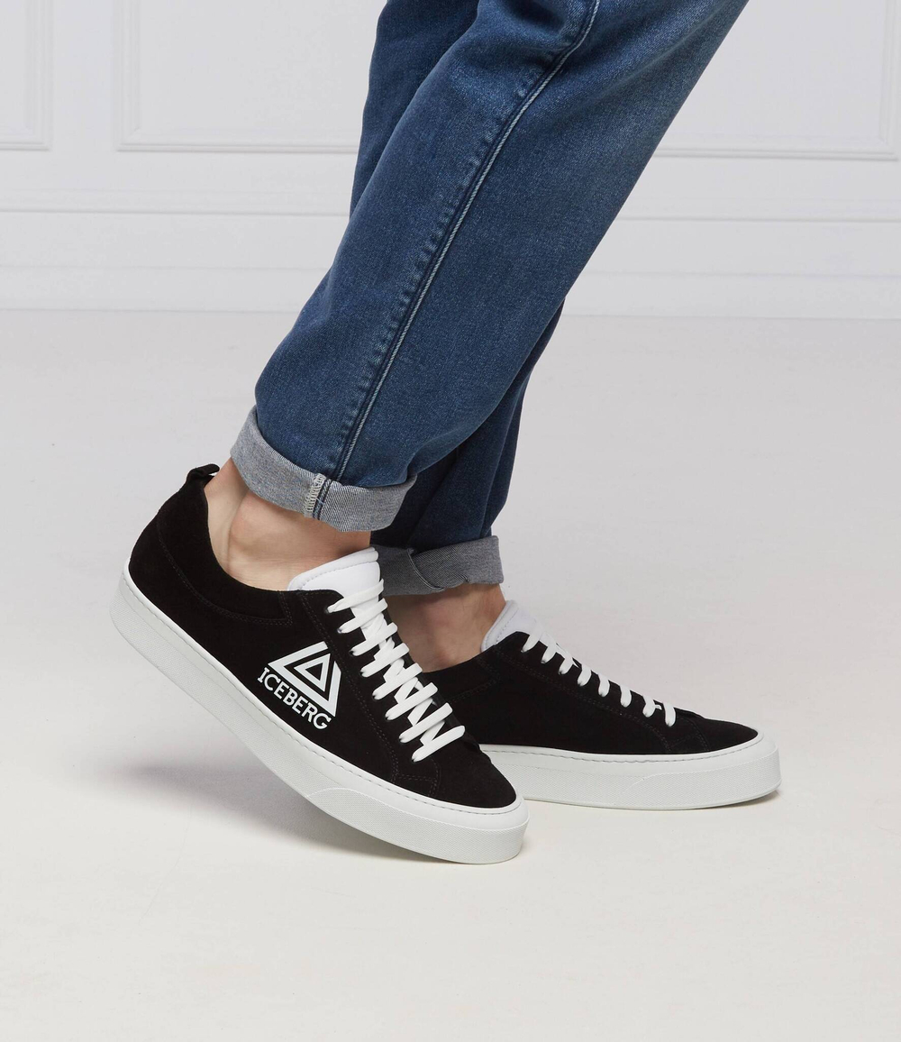 Кожаные кроссовки atena Iceberg - черный(IU150003)