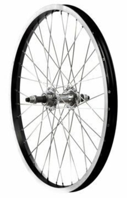 Колесо заднее, 20'', втулка WZ-201R, 28 отв., 135 мм, 3/8" (гайка), V-Brake, под трещотку 6/7 ск., о