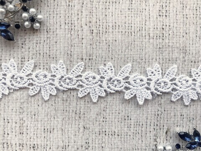 Кружево плетеное, ш. 2,5 см, белый