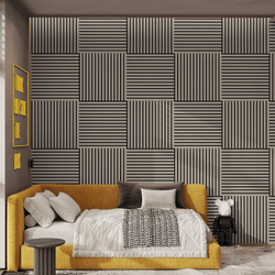 Панель Стеновая Акустическая Comfort (Комфорт), Делюкс, Sandgrau (Сандграу), 600х600х9 мм