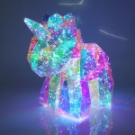 Сувенир светодиодный «Единорожек» 40*21*36 см, 300 ламп LED, USB, Белый