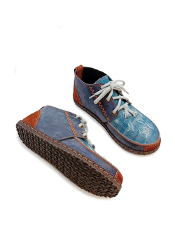 Ботинки кожаные "Denim Grunge"