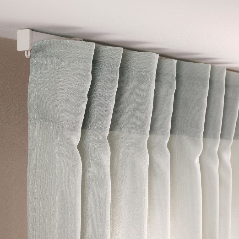 Комплект штор IKEA ROSENROBINIA (РОЗЕНРОБИН), Светло-серый, 145x250 см, 2 шт