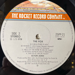 Винтажная виниловая пластинка LP Elton John The Fox (Japan 1981) (Obi) Nobody Wins
