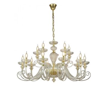 Подвесная люстра 15*E14 8620+5/C mat.soft gold clear золото ANNETTE Newport