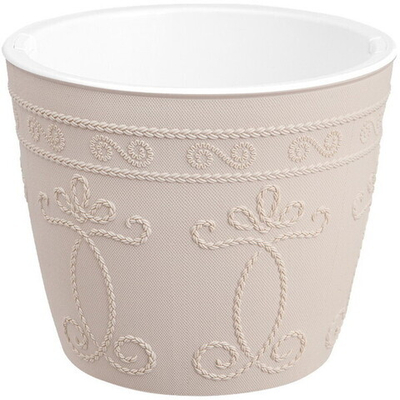 Кашпо для цветов пластиковое 3л d-18 см «Ажур» Пудровый