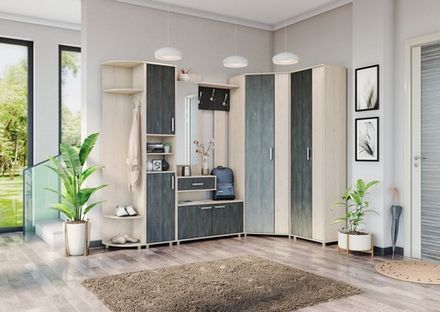 МС Прихожая "Граф" №5 (пикар/рич блэк), ЛДСП, Велес