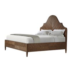 Кровать с деревянным изголовьем "Нова"