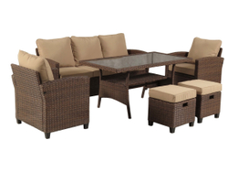 Обеденная группа плетеной мебели Джуми «Jumi» Шоколад