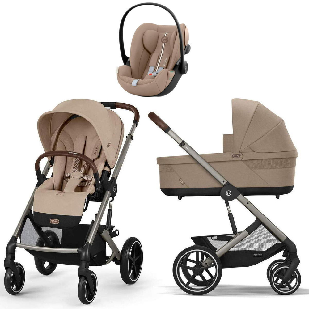 Коляска Cybex Balios S Lux TPE 2025 Cloud G i-Size Almond Beige Plus 3 в 1 Almond Beige с дождевиками