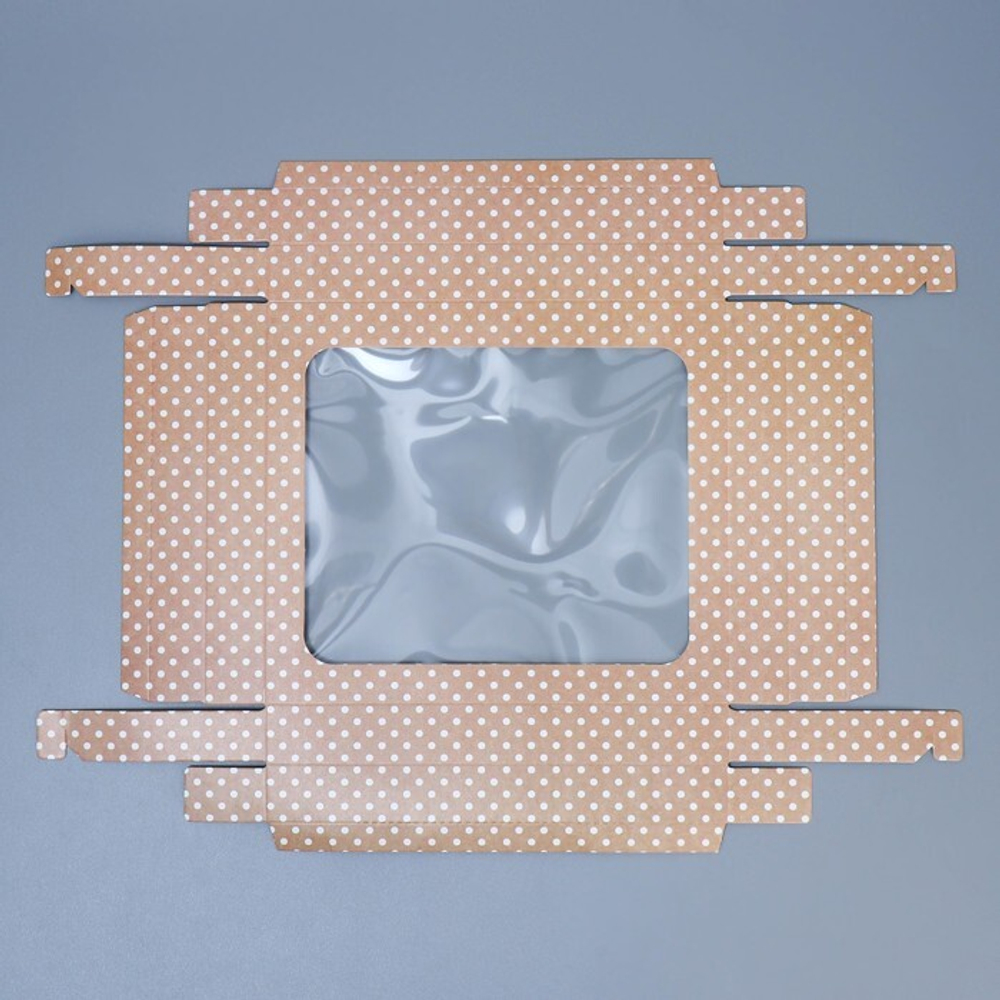 Коробка подарочная «Горошек» , 23.5 × 20.5 × 5.5 см