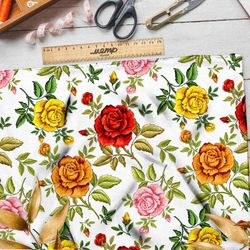 Ткань оксфорд 210 классические цветы