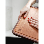 Доска разделочная двусторонняя из пшеничного волокна и черного дерева arlett, 44,5х30,5 см, сливовая