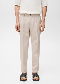 Брюки изо льна slim fit