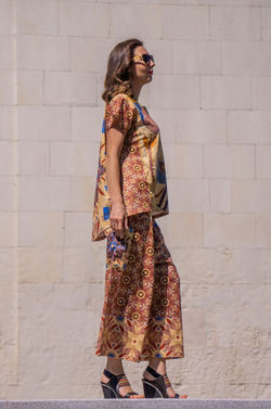 Комплект (футболка и брюки кюлоты) "Браунер", по мотивам живописи Виктора Браунера