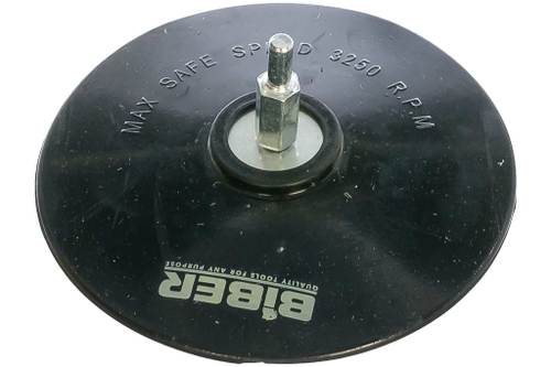 Диск опорный (насадка для дрели) для шлиф. бумаги, резиновый с винтом, 125мм, БИБЕР 70862