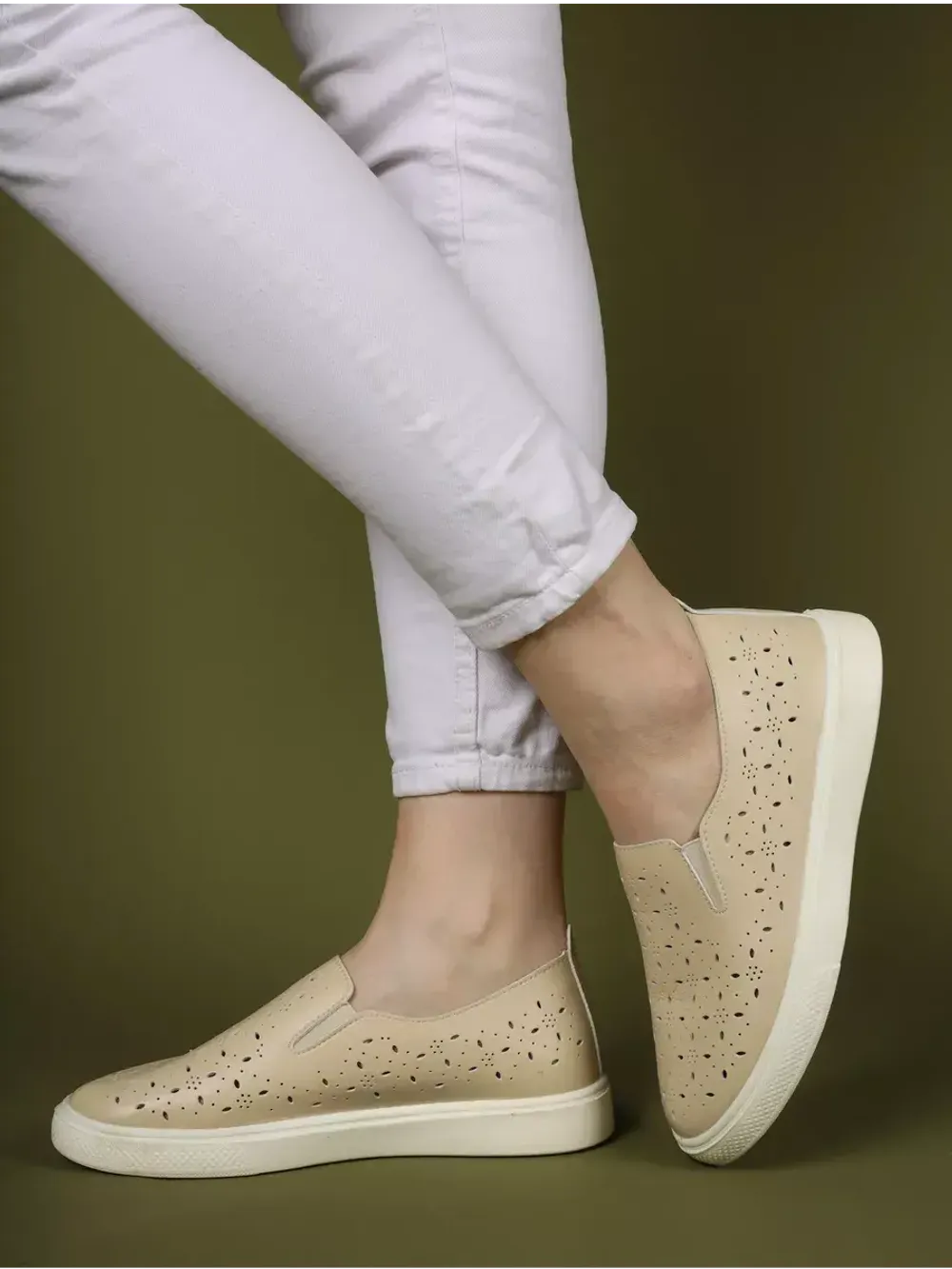 Мокасины летние с перфорацией