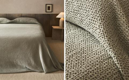 Zara Home покрывало из хлопка, зелёный · 1147/006