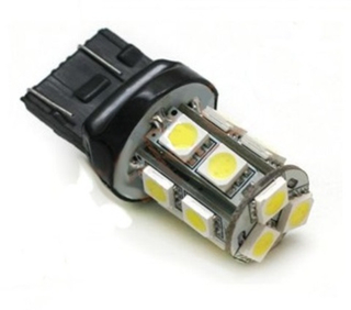 Светодиод 12V T20   15SMD 5050  WHITE МАЯК Button(кнопка) (1конт безцок)  (бл2шт) 12T20W15SMD2BLBUT