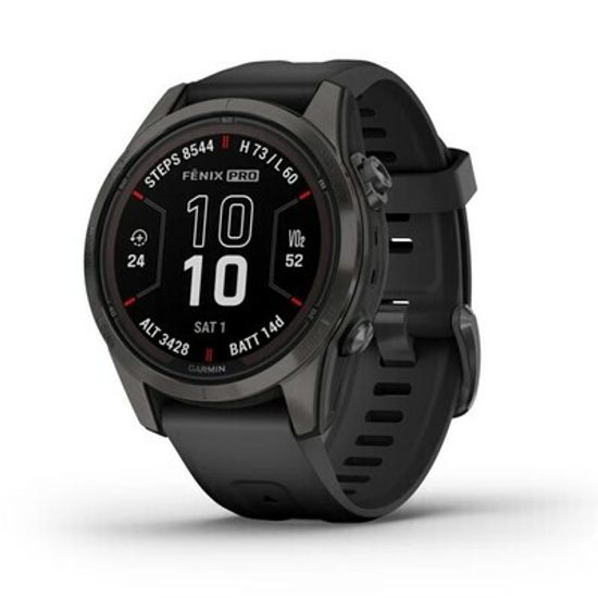 Часы Garmin Fenix 7S Pro - Sapphire Solar Edition, Carbon Gray 010-02776-11