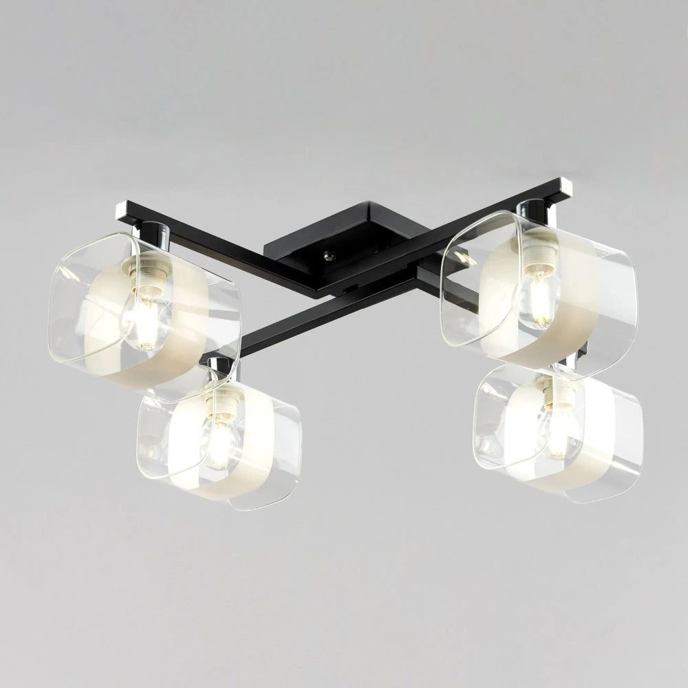 Citilux Вирта CL139145 Люстра потолочная Чёрная Матовая