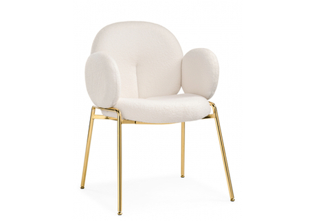 Стул на металлокаркасе Woodville Kalipso white, gold