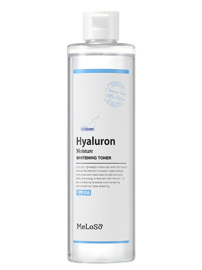 Meloso Toner Hyaluron Moisture Whitening Тонер для лица увлажняющий с гиалуроновой кислотой, 300 мл