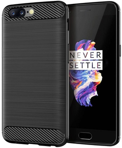 Чехол для OnePlus 5 цвет Black (черный), серия Carbon от Caseport