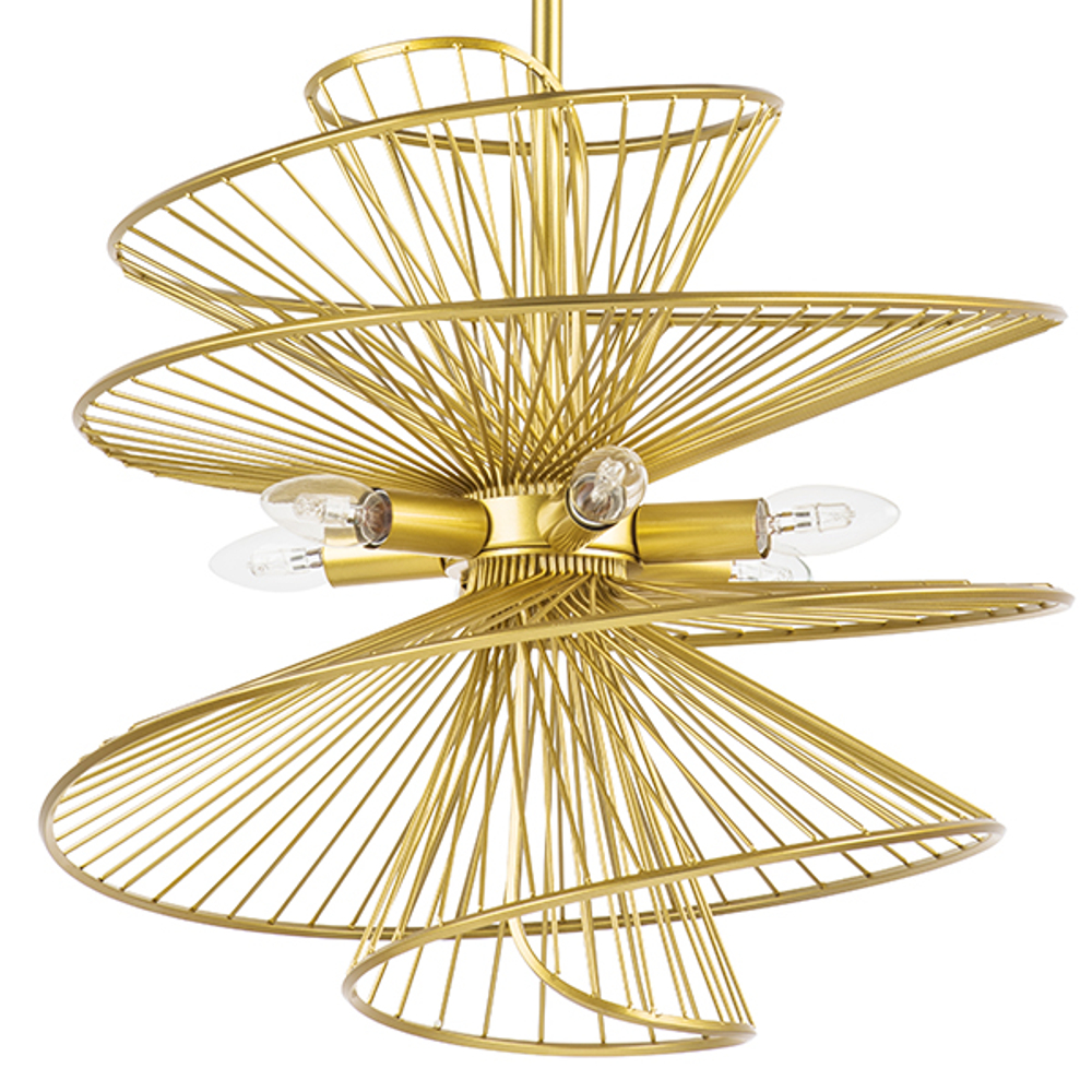 728163 Люстра ZETA 6х40W E14 ЗОЛОТО