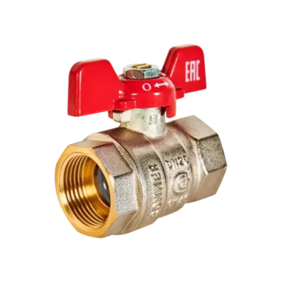 Кран шаровой полнопроходной ROMMER - 3/4" (ВР/ВР, PN40, ручка-бабочка)