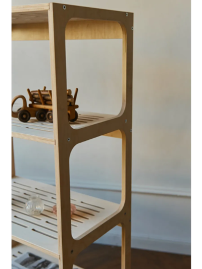 Стеллаж деревянный высокий этажерка для хранения