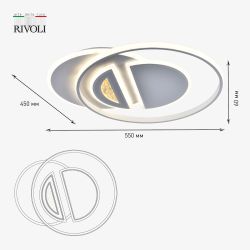 Светильник потолочный светодиодный Rivoli Marta 6056-109 с пультом 144 Вт 4000К - 6000К LED модерн | Rivoli