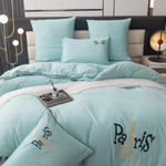 КПБ Mood of Paris на резинке MPR003, Евро, 4 наволочки, простынь 160*200*35