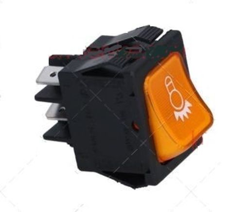 3319056 LF Желтый двухполюсный переключатель подсветки с символом "лампа"