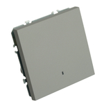 Выключатель 1-клавишный c индикатором (механизм), STEKKER, 250В, 10А, серия Эмили, RSW10-5101-10, платиново-серый, soft touch 49941