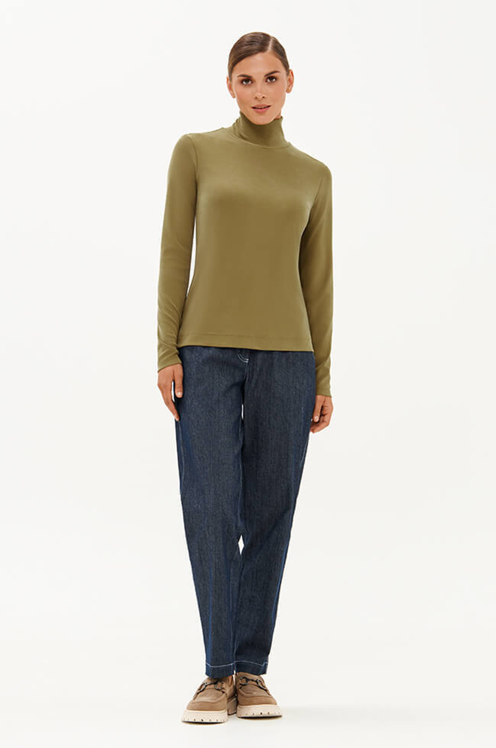 23340 Водолазка женская (оливковый)