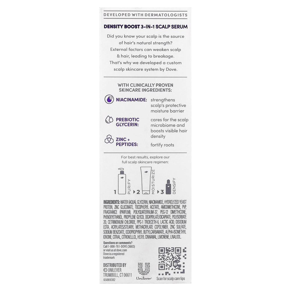 Dove, Derma Scalp, сыворотка для кожи головы с плотностью 3 в 1, 59 мл (2 жидк. унции)