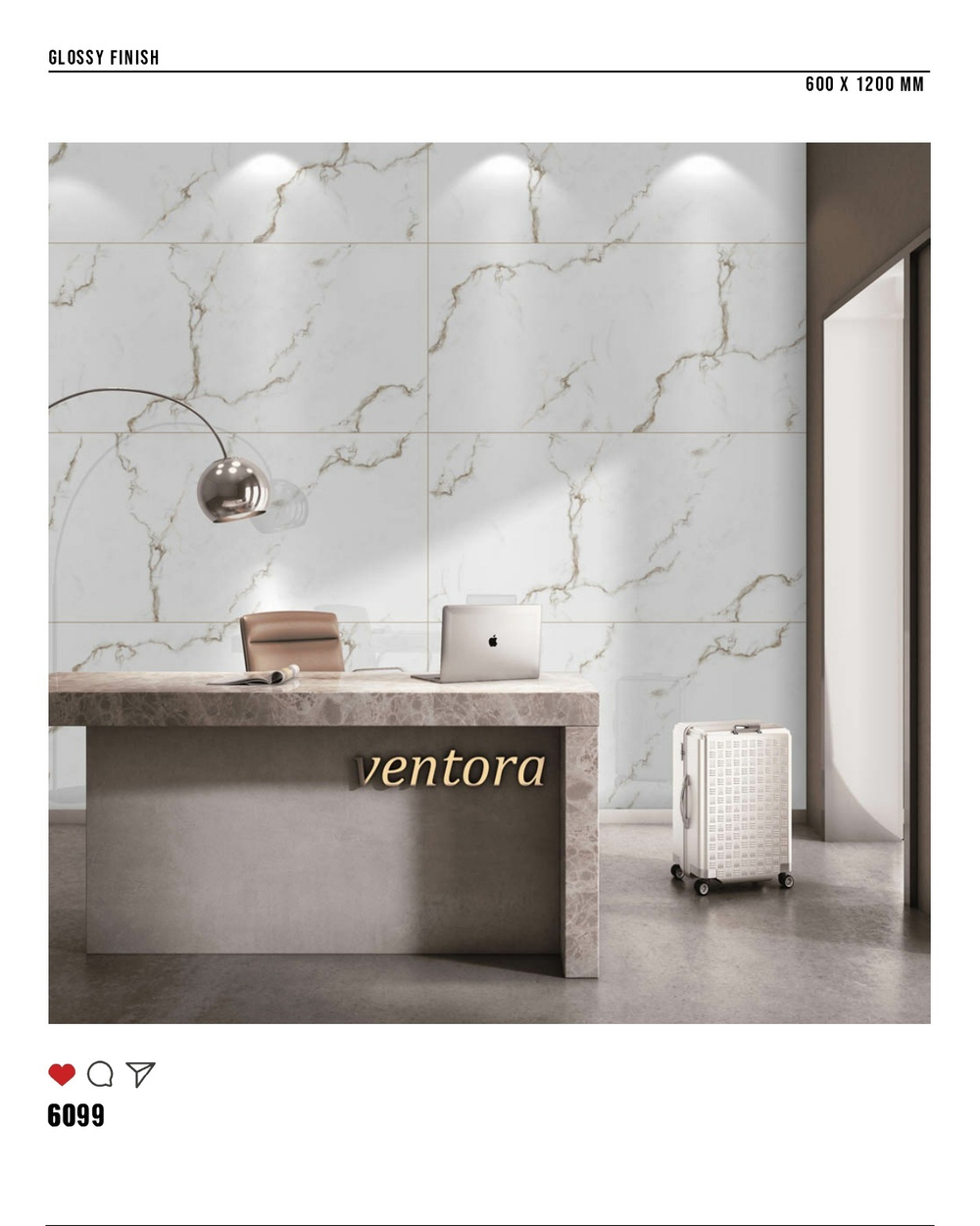 Керамогранит glossy №1 60х120, 6099