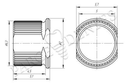Втулка для навигационного шаблона Straumann Ø5.0
