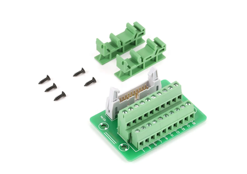 IDC20P разъем с клеммной колодкой для подключения, на DIN-рейку