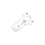 Ролик концевой для балки прокатной 60х55х3 DoorHan