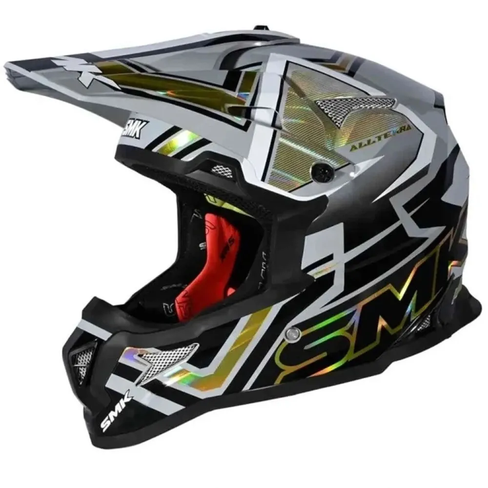 Шлем SMK ALLTERRA X-ACES, цвет серый/черный/золотой (XL)