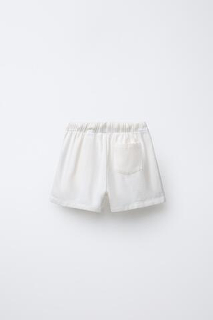 ZARA ШОРТЫ-БЕРМУДЫ, ЭКРЮ
