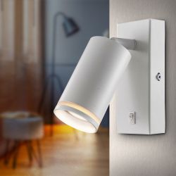 Светильник настенный ЭРА WL19 WH GU10 MR16 IP20 белый | Настенная подсветка